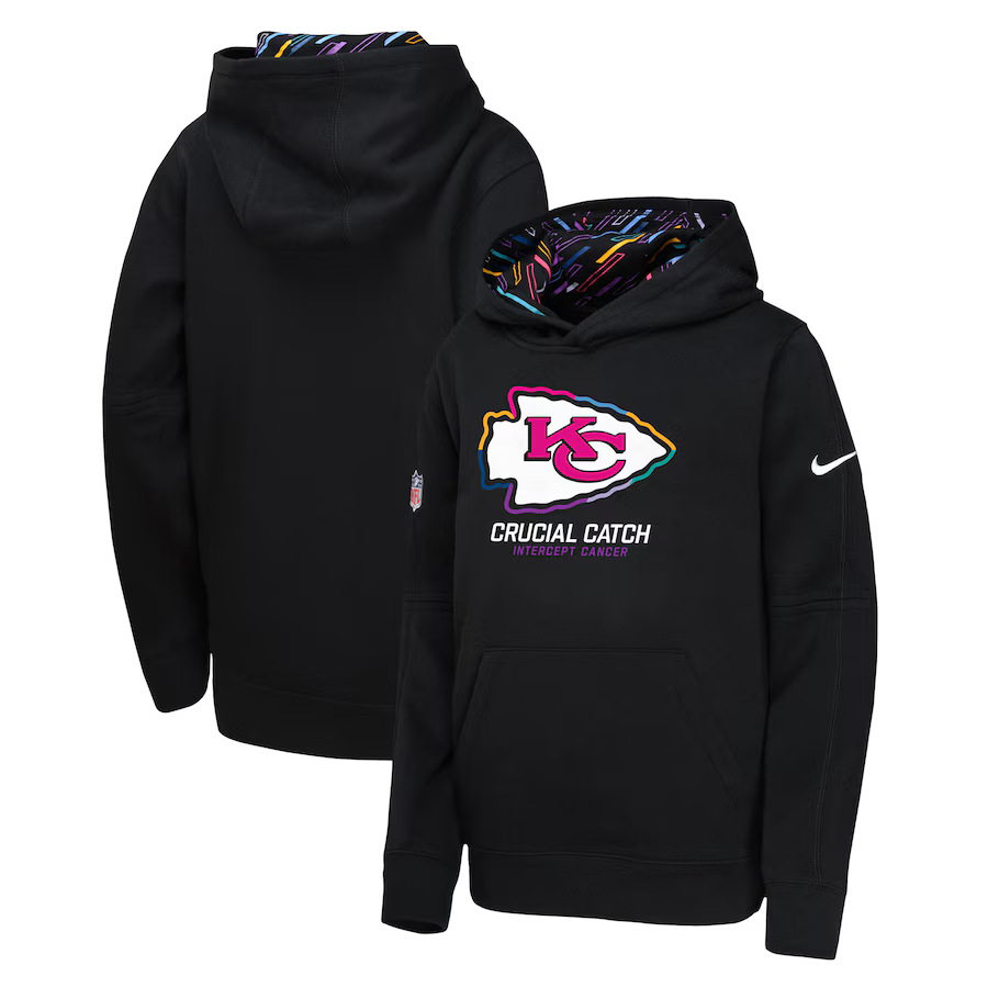 Youth Kansas City Chiefs 2024 Nike NFL black hoodie